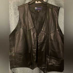 Leather Vest - Men’s black leather